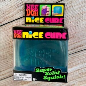 Nee Doh Nice Cube Super Solid Squish Blue